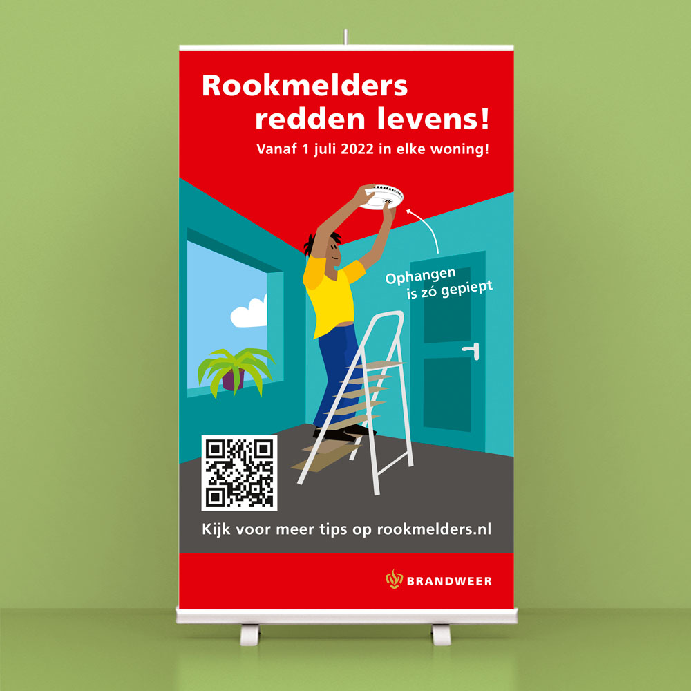 Jeanne design • grafisch ontwerp banners en posters voor Brandweer Nederland • publieksvoorlichting Brandveilig Leven